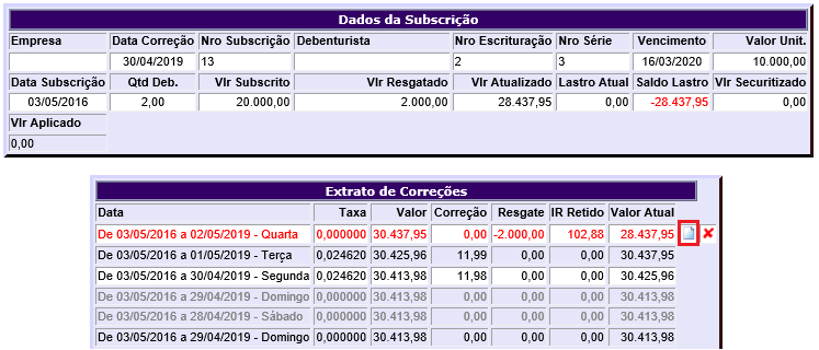 Figura 10 - Imprimir Recibo do Resgate