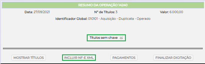 Figura 7 - Resumo da Operação