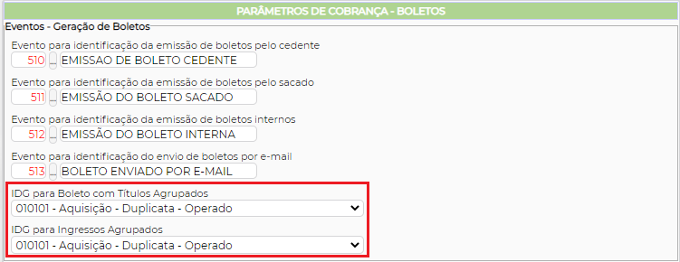 Figura  2– Config. de IDG.