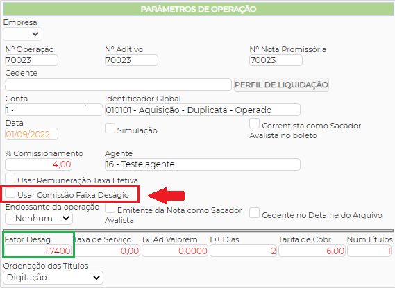 Figura 4 – Ativando o cálculo na operação.