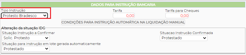 Figura 2 – Alteração do tipo de instrução