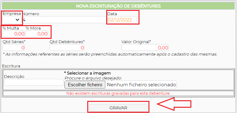 Figura 2 – Preenchimento de dados