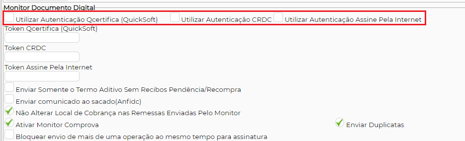 Figura 6 - Configuração Certificadora Padrão