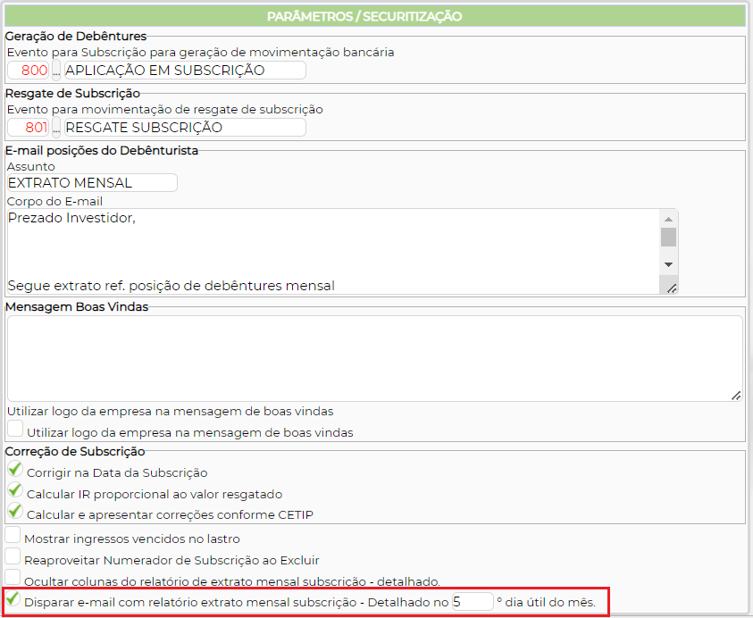 Figura 1 – Configuração de dias